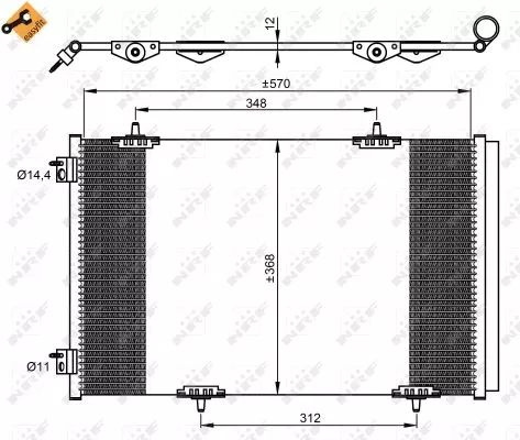 Nrf 350066 Радиатор кондиционера