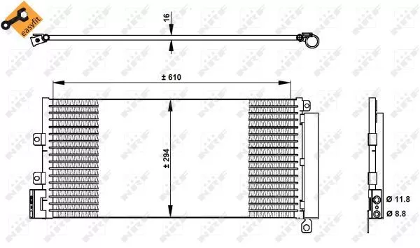 Nrf 350332 Радиатор кондиционера