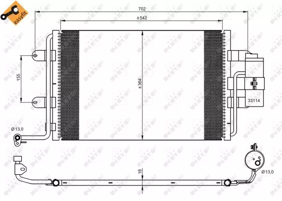 Nrf 35227 Радиатор кондиционера
