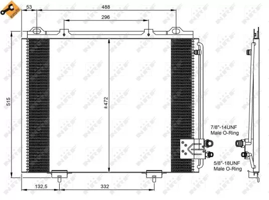 Nrf 35228 Радиатор кондиционера