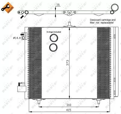 Nrf 35405 Радіатор кондиціонера