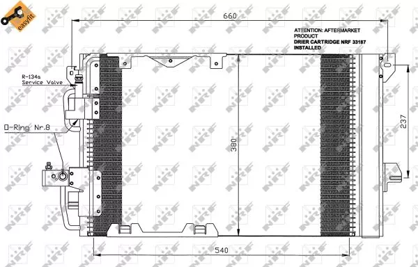 Nrf 35416 Радіатор кондиціонера