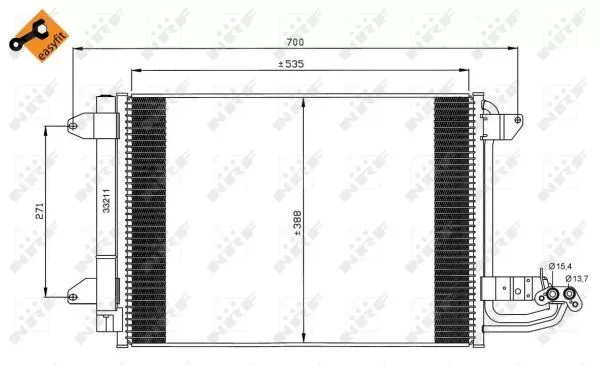Nrf 35520 Радиатор кондиционера