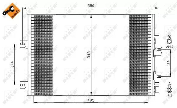 Nrf 35543 Радіатор кондиціонера