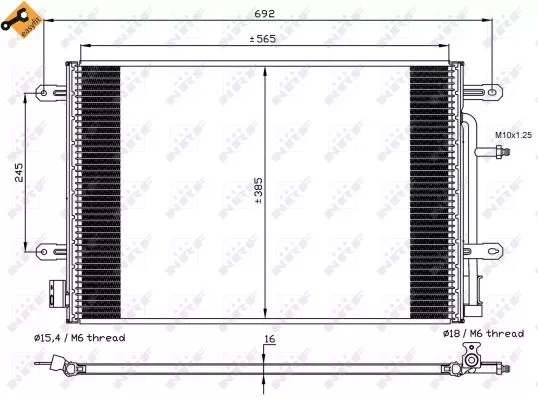 Nrf 35560 Радиатор кондиционера