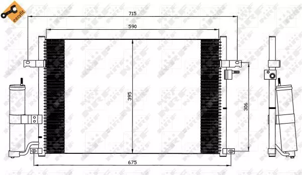 Nrf 35573 Радіатор кондиціонера