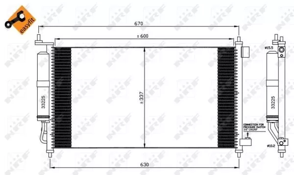 Nrf 35583 Радиатор кондиционера