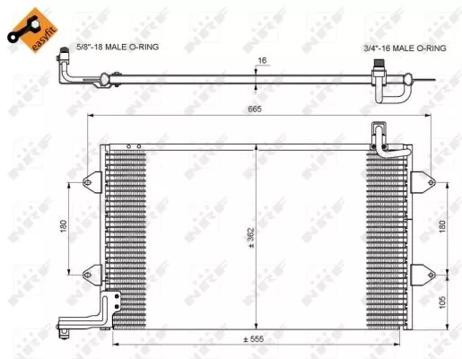 Nrf 35584 Радіатор кондиціонера