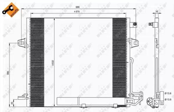 Nrf 35618 Радиатор кондиционера