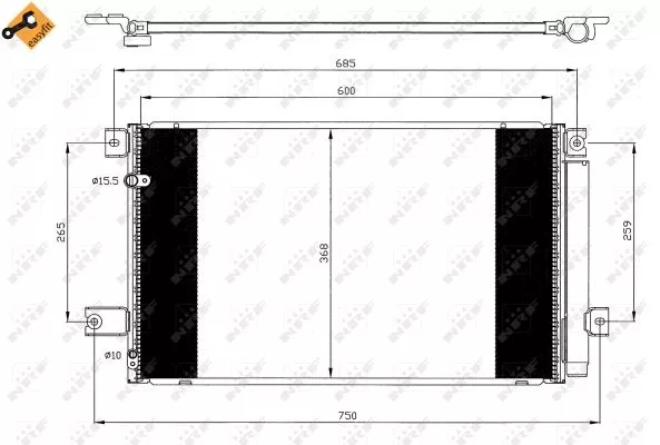 Nrf 35628 Радіатор кондиціонера
