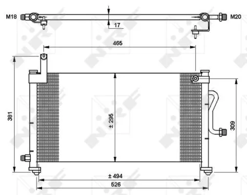 Nrf 35765 Радіатор кондиціонера