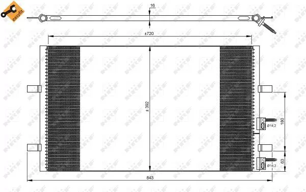 Nrf 35846 Радиатор кондиционера