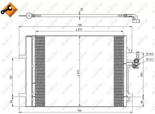 Nrf 35850 Радіатор кондиціонера