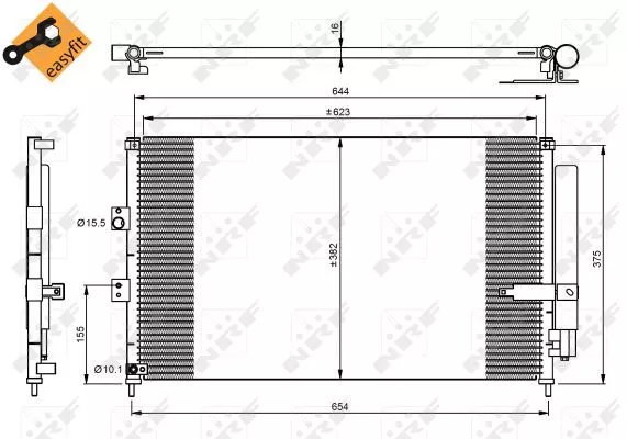 Nrf 35865 Радіатор кондиціонера