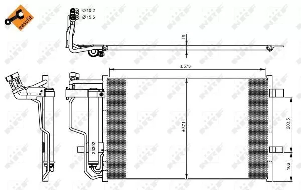 Nrf 35922 Радіатор кондиціонера