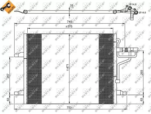 Nrf 35936 Радіатор кондиціонера