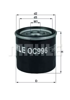 MAHLE ORIGINAL OC996 Оливний фільтр