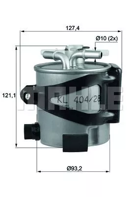 KNECHT KLH44/25 Паливний фільтр