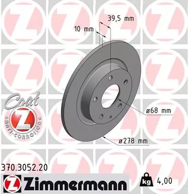 ZIMMERMANN 370.3052.20 Тормозные диски