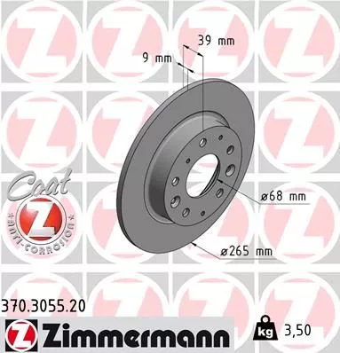 ZIMMERMANN 370.3055.20 Гальмівні диски