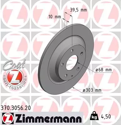 ZIMMERMANN 370.3056.20 Гальмівні диски