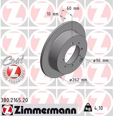 ZIMMERMANN 380.2165.20 Тормозные диски