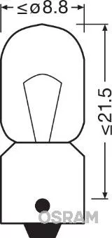 Лампа Osram Original Line T5W BA9s 5W прозора 3860