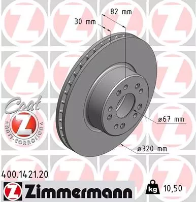 ZIMMERMANN 400142120 Тормозные диски