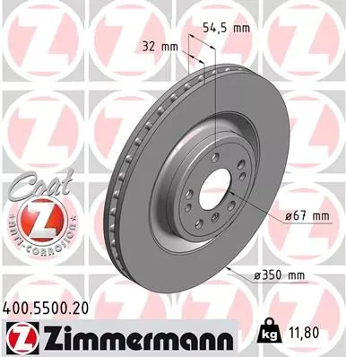 ZIMMERMANN 400550020 Тормозные диски