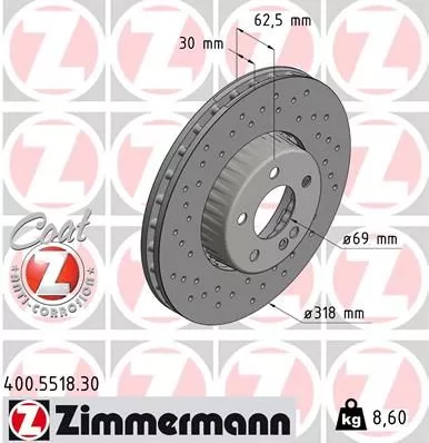 ZIMMERMANN 400551830 Тормозные диски