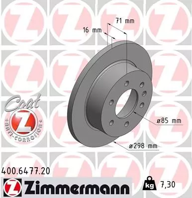 ZIMMERMANN 400647720 Тормозные диски