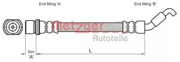 METZGER 4110027 Тормозной шланг