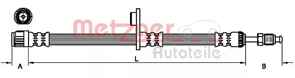 Metzger 4110749 Гальмівні шланги