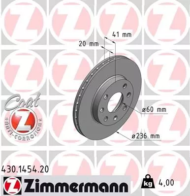 ZIMMERMANN 430145420 Диски