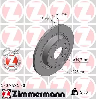 ZIMMERMANN 430.2624.20 Тормозные диски
