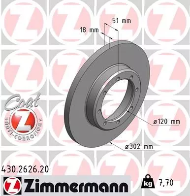 ZIMMERMANN 430.2626.20 Тормозные диски