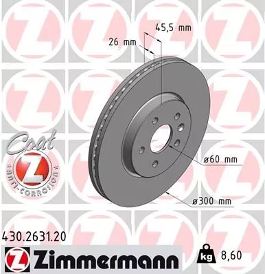 ZIMMERMANN 430.2631.20 Тормозные диски