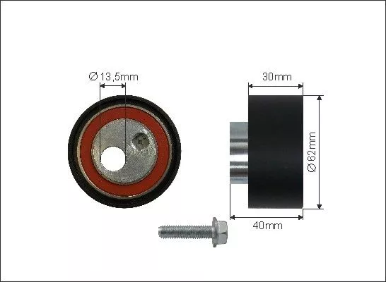 CAFFARO 431-140 Ролик натяжителя ремня ГРМ