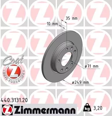 ZIMMERMANN 440313120 Тормозные диски