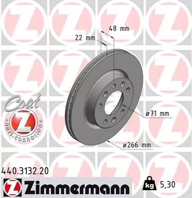 ZIMMERMANN 440.3132.20 Гальмівні диски