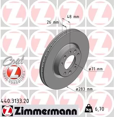 ZIMMERMANN 440.3133.20 Тормозные диски