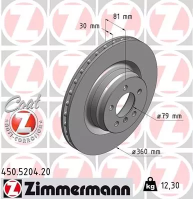ZIMMERMANN 450.5204.20 Тормозные диски