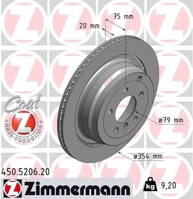 ZIMMERMANN 450.5206.20 Тормозные диски