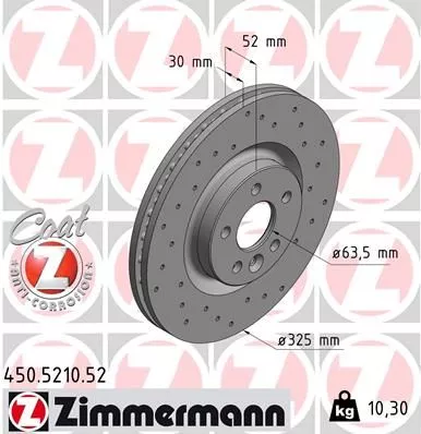 ZIMMERMANN 450.5210.52 Тормозные диски