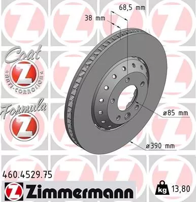 ZIMMERMANN 460452975 Гальмівні диски