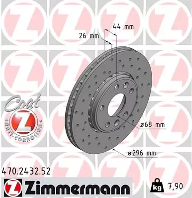 ZIMMERMANN 470.2432.52 Тормозные диски