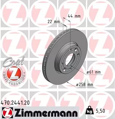 ZIMMERMANN 470244120 Гальмівні диски