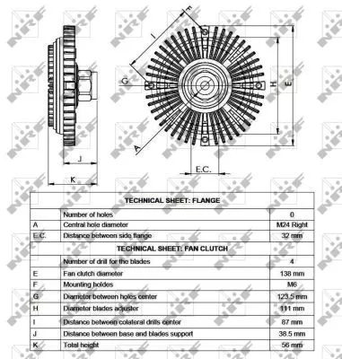 Nrf 49519 Вискомуфта вентилятора