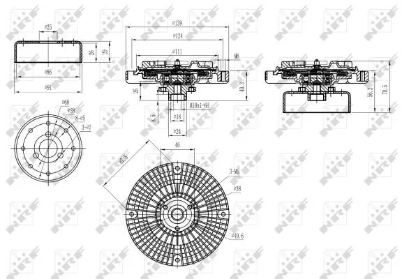 Nrf 49584 Вискомуфта вентилятора