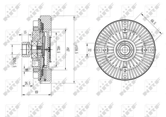 Nrf 49611 Вискомуфта вентилятора